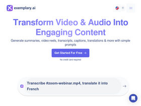 Screenshot of exemplary.ai