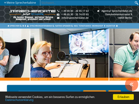'sprecherdatei.de' screenshot