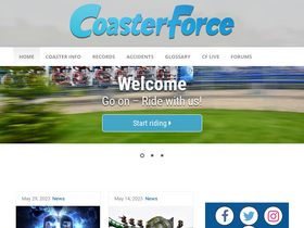 'coasterforce.com' screenshot