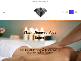 blackdiamondbodybutter.com homepage screenshot