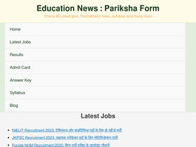 'parikshaform.com' screenshot