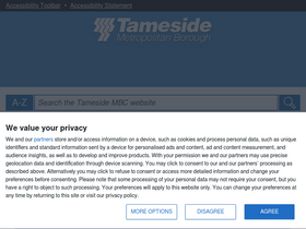 'tameside.gov.uk' screenshot