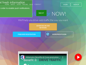 'aklamator.com' screenshot