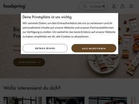 'foodspring.at' screenshot