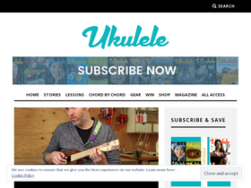 'ukulelemagazine.com' screenshot