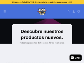 Pokeelitetcg homepage screenshot