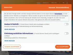 'wienenergie.at' screenshot