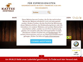 'kaffeezentrale.de' screenshot