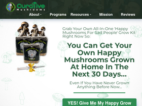 'curativemushrooms.com' screenshot