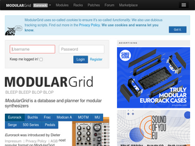 'modulargrid.net' screenshot