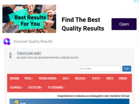 'tenggulangbaru.id' screenshot