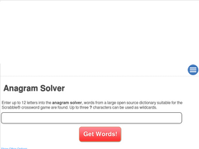 'wordfinders.com' screenshot