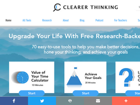 'clearerthinking.org' screenshot