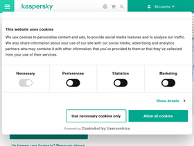 'kaspersky.es' screenshot