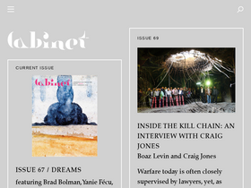 'cabinetmagazine.org' screenshot