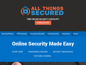 'allthingssecured.com' screenshot