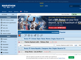 'marathonbet.it' screenshot