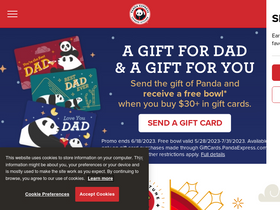 'pandaexpress.com' screenshot