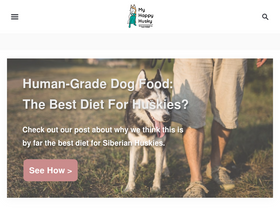'myhappyhusky.com' screenshot