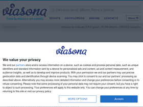 'viasona.cat' screenshot