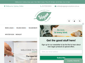 'vegangrocerystore.com.au' screenshot