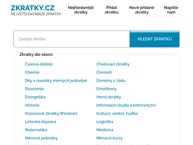 'zkratky.cz' screenshot