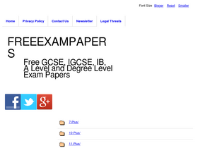 'freeexampapers.com' screenshot