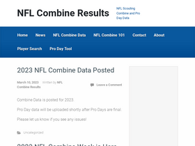 'nflcombineresults.com' screenshot