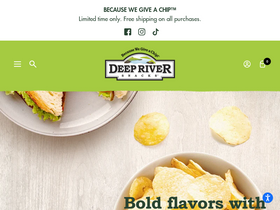 deepriversnacks.com homepage screenshot