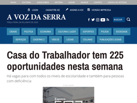 'avozdaserra.com.br' screenshot