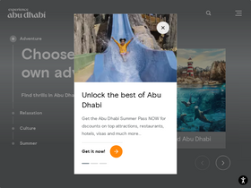 'visitabudhabi.ae' screenshot