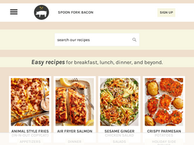 'spoonforkbacon.com' screenshot