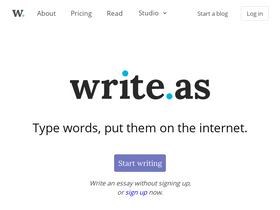 'write.as' screenshot