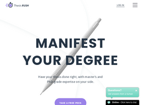 'thesisrush.com' screenshot