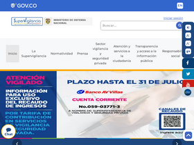 'supervigilancia.gov.co' screenshot