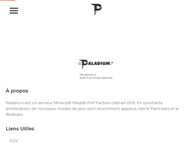 'paladium-pvp.fr' screenshot