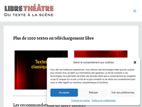 'libretheatre.fr' screenshot
