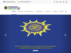 'waecgh.org' screenshot