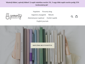 porontyproducts.hu homepage screenshot
