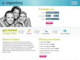 'companions.com.au' screenshot