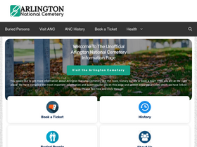 'arlingtoncemetery.net' screenshot