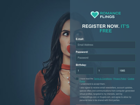 'romanceflings.com' screenshot