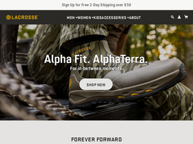 'lacrossefootwear.com' screenshot