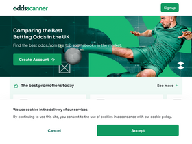 'oddsscanner.com' screenshot