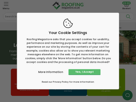 'roofingmegastore.co.uk' screenshot