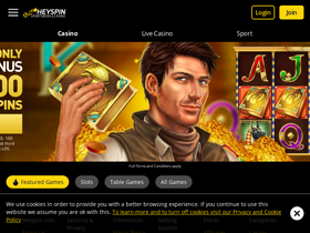'heyspin.com' screenshot