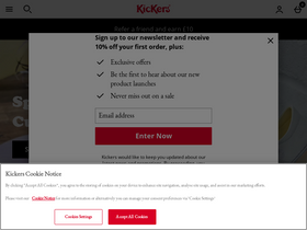 'kickers.co.uk' screenshot