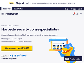'hostgator.com.br' screenshot