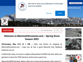 'mammothsnowman.com' screenshot