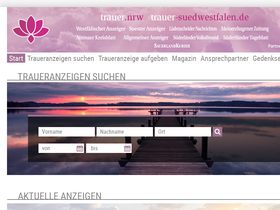 'trauer.nrw' screenshot